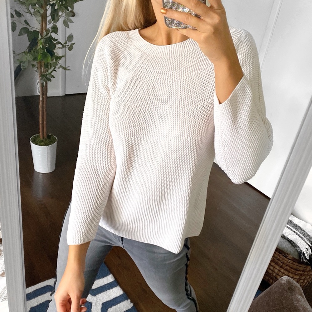 🐑 ZARA IVORY RIBBED LOOSE KNIT JUMPER! - Picture 5 of 11